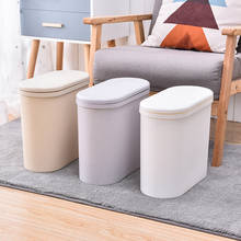 Trash Can Household With Lid Toilet Bathroom Kitchen Living Room Simple And Creative With Lid Trash Can Paper Basket 2024 - buy cheap