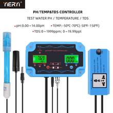 Online pH/TDS/TEMP tester meter Water Quality Detector pH Controller Relay Plug Repleaceable Electrode BNC Type Probe US EU plug 2024 - buy cheap
