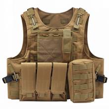 Chaleco táctico del ejército militar USMC Molle, portador de placa de asalto de combate, policía, Paintball al aire libre, CS, juego de guerra, caza, Airsoft 2024 - compra barato