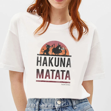 Camiseta del Rey León de Disney para mujer, remera con estampado de Simba Timon Pumbaa, playera informal de moda Harajuku, camiseta Unisex 2024 - compra barato