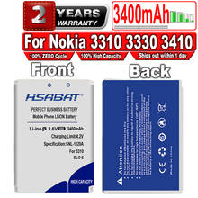 Аккумулятор HSABAT для Nokia, аккумулятор 3300 мАч для Nokia 3310, 3330, 3410, 3510, 5510, 3530, 3335, 3686, 3685, 3589, 3315, 3350, 3510, 6650, 6800, 3550, 2024 - купить недорого