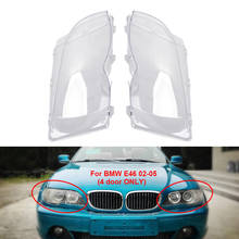 Car Headlight Cover Lampshade Headlamp Guards Housing Automobile Accessories Replacement Error Free For BMW E46 4Door 2002-2005  2024 - buy cheap