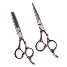 Professional Hairdressing Scissors C9002 6" 440C Customize Logo Hair Cutting Scissors Thinning Shears Hair Scissors Plum Handle 2024 - buy cheap