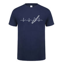 Camiseta de algodón de manga corta para hombre, camisa de moda con estampado de lunares y latido del corazón, OZ-408 2024 - compra barato