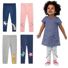 Mallas de algodón para niñas, pantalones de marca, ajustados, con estampado de dibujos animados, informales 2024 - compra barato