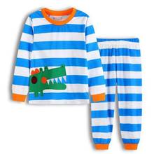 Novas crianças pijamas conjuntos crianças sleepwear terno mangas compridas t-shirts + calças roupas menino pj infantil pijamas topos calça esporte 2024 - compre barato