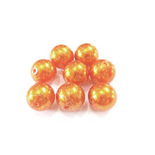 (Escolha o tamanho primeiro) 10mm/12mm/20mm #37 laranja cor glitter/acrílico contas de pérola 2024 - compre barato
