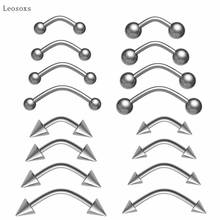 Leosoxs 1pcs European and American Personality Curved Rod Eyebrow Nail Body Piercing Jewelry 2024 - buy cheap