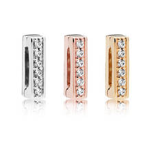 Reflexions atemporal clipe de cristal contas para charme pulseira 925 prata esterlina contas para fazer jóias moda rosa ouro & brilho 2024 - compre barato