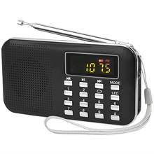 L-218-minitarjeta de Radio FM para exteriores, portátil, multifunción, pequeño altavoz para personas mayores 2024 - compra barato
