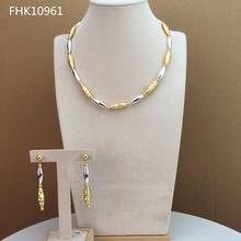 Yuminglai Dubai-Conjunto de joyería Simple, collar y pendientes, FHK10961 2024 - compra barato