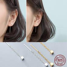 La monada brincos suspensos quadrados, para mulheres, prata 925, brincos de gota reais femininos coreanos, minimalistas, joias femininas 2024 - compre barato