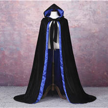 Velvet Outdoor wedding cloak Wedding Jackets Vintage Cloak Capes Black Women Bridal Coat Hooded Wedding Accessories 2024 - buy cheap