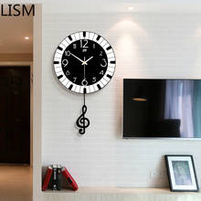 Reloj de Pared redondo de cuarzo para sala de estar, diseño moderno, silencioso, creativo, sencillo 2024 - compra barato