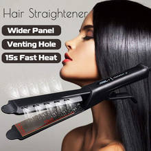 Plancha eléctrica para el cabello, herramienta de peinado de Vapor de cerámica con ajuste de temperatura de cuatro velocidades, alisado, 220V 2024 - compra barato