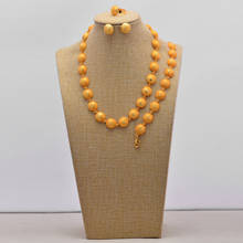 Conjuntos de joyería de oro africano de Dubái para mujer, collar de cristal nigeriano, pendientes de aro, conjuntos de joyería nupcial italiana, accesorios de boda 2024 - compra barato