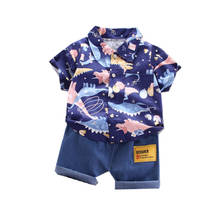 Baby Boys Summer Children Cotton Clothes Cartoon Printed Shirts Shorts 2Pcs/sets Outfit Kids Fashion Toddler Clothing Tracksuits 2024 - buy cheap