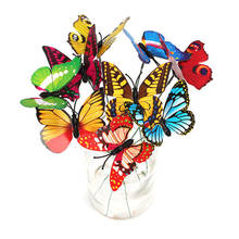 5pcs/lot Butterflies Garden Yard Planter Colorful Whimsical Butterfly Stakes Decoracion Outdoor Decor Flower Pots Decoration 2024 - buy cheap