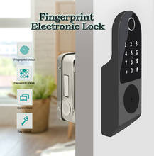 WAFU Outdoor Fingerprint Rim Lock Smart Card Digital Code Electronic Door Lock For Home Security Mortise Lock Waterproof 2024 - buy cheap