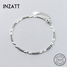 INZATT-pulsera geométrica de Plata de Ley 925 auténtica para mujer, joyería fina minimalista para fiesta, accesorios de hip hop, regalo 2024 - compra barato