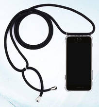 Модный ремешок через плечо Мягкий ТПУ чехол для Huawei P30 P20 Lite P40 Mate 30 20 Pro Nova 3 3i 5 противоударный Прозрачный чехол для телефона 2024 - купить недорого