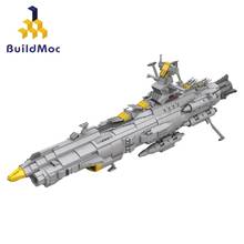 Buildmoc-barco de guerra de Andrómeda, Arma de animación clásica, buque de guerra espacial, MOC-32484, nave espacial, bloques de construcción, juguetes, regalo 2024 - compra barato