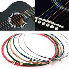 6Pcs/Set Acoustic Guitar Strings Rainbow Colorful Guitar Strings E-A For Acoustic Folk Guitar Classic Guitar 2024 - buy cheap