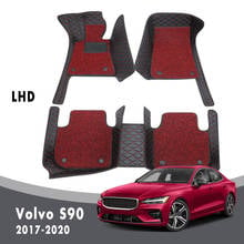 Luxury Double Layer Wire Loop Car Floor Mats Carpets For Volvo S90 2020 2019 2018 2017 Auto Interior Accessories Leather Parts 2024 - buy cheap