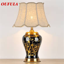 Hongcui-Lámparas de mesa de cerámica de lujo para vestíbulo, sala de estar, oficina, cama creativa, Hotel 2024 - compra barato