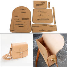 Bolsa de sillín de cuero hecho a mano, bolsa de mensajero con plantilla de diseño de patrón kraft, herramienta de diseño de patrón artesanal 2024 - compra barato