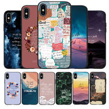 Bible Quotes-funda de silicona suave para iPhone, carcasa de silicona TPU negra para iPhone 11, 12 Pro, X, XR, XS MAX, 5, 6, 7, 8 Plus, SE 2020 2024 - compra barato