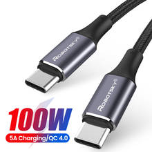 Cable USB tipo C 5A PD 100W para Huawei, Xiaomi, Macbook QC 4,0, Cable de datos de carga rápida, cargador de teléfono USB-C 2024 - compra barato
