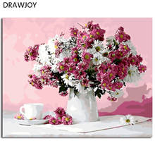 DRAWJOY Framed Picture Painting By Numbers Flower Home Decor For Living Room Hand Unique Gifts Picture Wall Art 2024 - buy cheap
