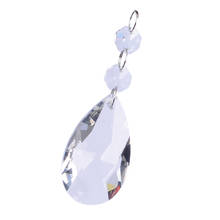 10pcs Crystal Glass Ball Chandelier Prisms Teardrop Pendants Part Flat Beads 2024 - buy cheap