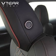 Vtear-pomo de ajuste de reposacabezas interior para Skoda, accesorios de asiento, cubierta cromada, decoración de estilo de coche, 2019 2024 - compra barato