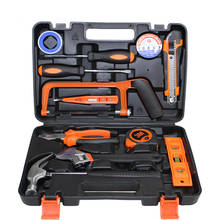 13 pcs Hand Tools Set Woodworking Tools Kit Household Tool Case herramientas de mano screwdriver Hack Saw Hammer HTS013 2024 - buy cheap