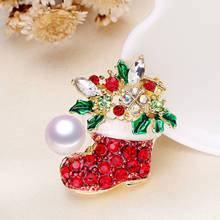 Christmas Sock Brooch Pin Mountings Base Findings Accessories Jewelry Settings Parts for Pearls Jade Crystals Agate Coral 2024 - buy cheap