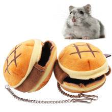 1pc Mini Hamster Cave Winter Warm Hamburger Design Hanging Hamster Bed For Small Animals Small Pet Supplies 2024 - buy cheap