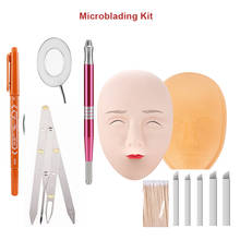 Conjunto profissional de acessórios para maquiagem permanente, kit de treinamento de tatuagem com microblading, dermopigmentação, sobrancelha, lábios, ferramenta para iniciantes 2024 - compre barato