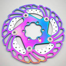 Colorful MTB DH Disc Brake 140/160/180/203mm Bicycle Cooling Floating Rotor Mountain Road Bike Cool Down Rainbow Ice Rotors 2024 - buy cheap