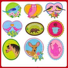 10 pcs Animals Embroidered patches iron on sew on Jeans coat Tshirt bag shoe hat decor repair Motif emblem diy accessory 2024 - buy cheap