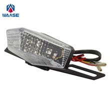 Luz integrada para freio traseiro de motocicleta waase, luz universal para placa de carro 2024 - compre barato