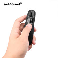 Kebidumei-Punteros inalámbricos R400 RF 2,4 Ghz, USB, con Control remoto PPT de PUNTERO LÁSER ROJO para presentación de Powerpoint 2024 - compra barato
