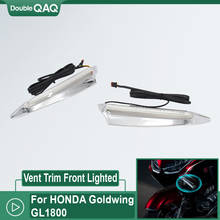 Nova gl1800 preto e frente chrome iluminado ventilação guarnição led turn signal kit para honda gl 1800 ouro asa f6b 2018-up 2019 2020 2021 2024 - compre barato