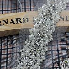 2Yards White Pearl Sequin Embroidered Lace Trim Ribbon Fabric Handmade DIY Wedding Dress Sewing Supplies Craft Mesh Lace Fabric 2024 - buy cheap