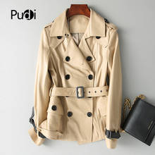 PUDI New Women Dress Style Genuine Sheep Leather Coat Lady Simple Style Jacket Fall/winter Trench Coat CT949 2024 - buy cheap