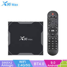 X96 Max Android Caixa Smart TV 9.0 GB 32 4GB S905X2 64GB Amlogic Quad Core Set Top box 5.8GHz Dual Wifi 1000M 4K caixa Smart tv 2024 - compre barato