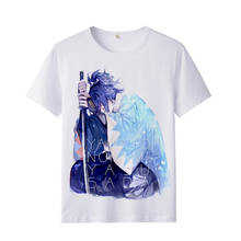 Touken Ranbu Online Cosplay T Shirt Mikazuki Munechika Nakigitsune Cartoon Printed Summer T-Shirt White Short Sleeves Top Tee 2024 - buy cheap