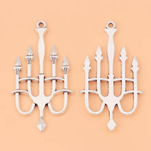 Candelabros de prata tibetano 20 pol., amuleto e pingente para fazer joias em colar diy 2024 - compre barato