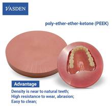 Sistema aberto cad cam fixo e removível dentaduras cor-de-rosa material dental peek disco 2024 - compre barato